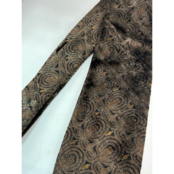 VTG LOT OF 3 - Brown Tone Assorted Silk Ties Made in Italy - Picture 10 of 13